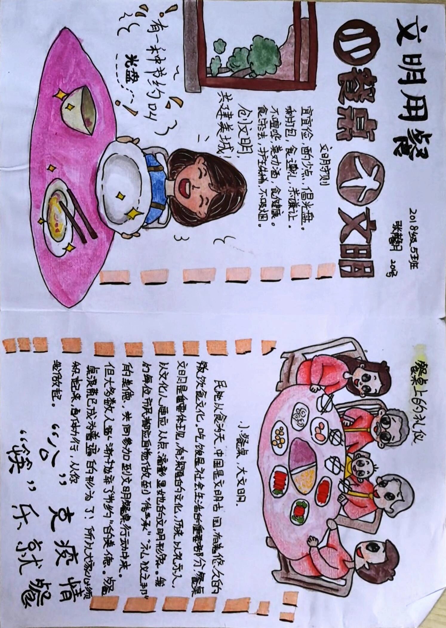 文明用餐手抄报分享