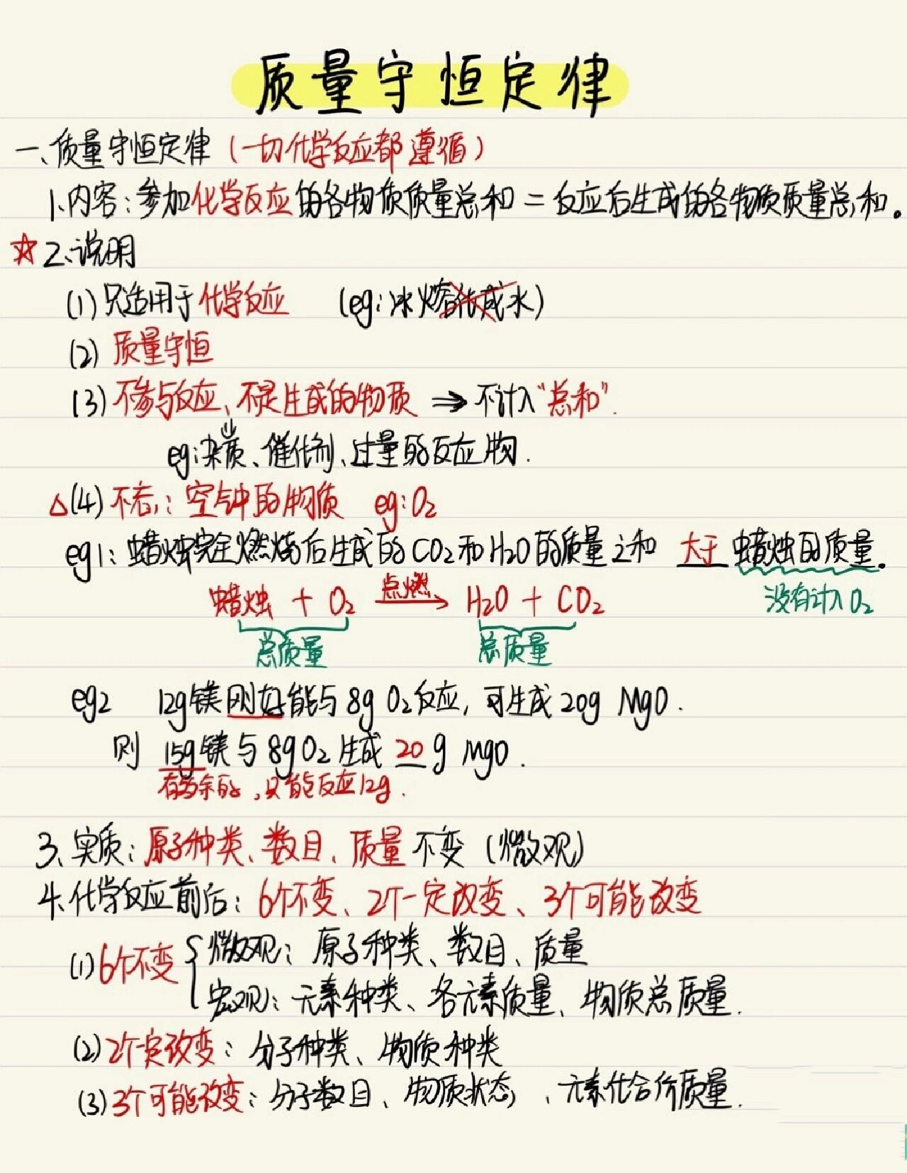 化学九上化学笔记(九上化学笔记整理人教版) 第2张 化学九上化学笔记(九上化学笔记整理人教版) 第2张