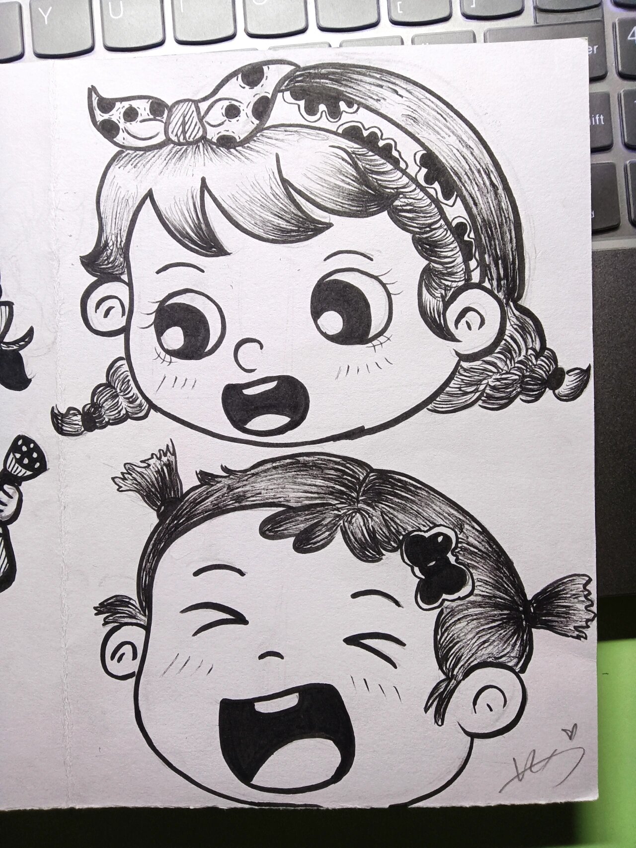 线描画(小女孩头像)——附过程