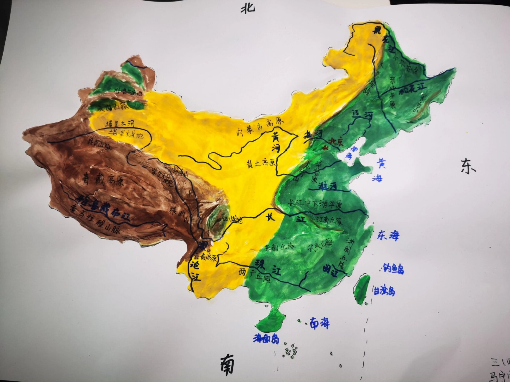 中国地形地势手抄报图片