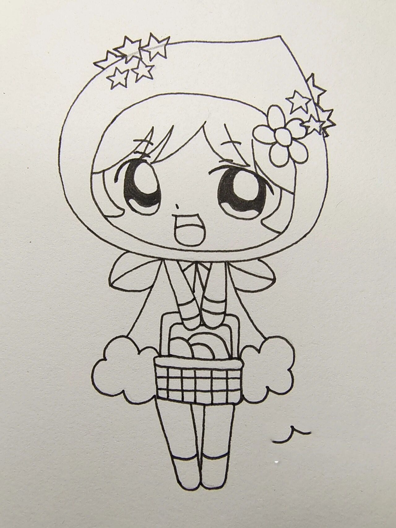 卡通简笔画人物(小姑娘)