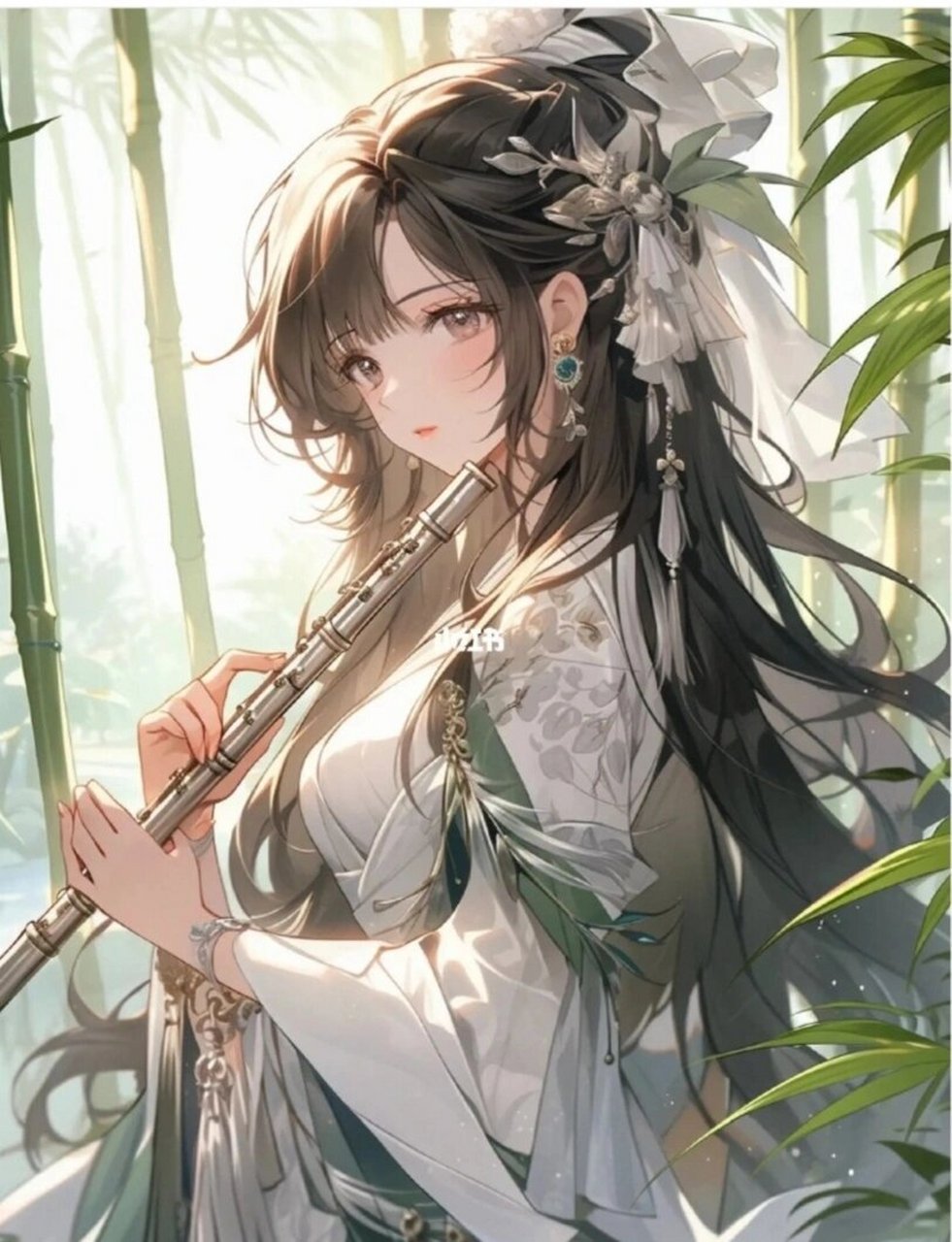 古风吹笛子头像