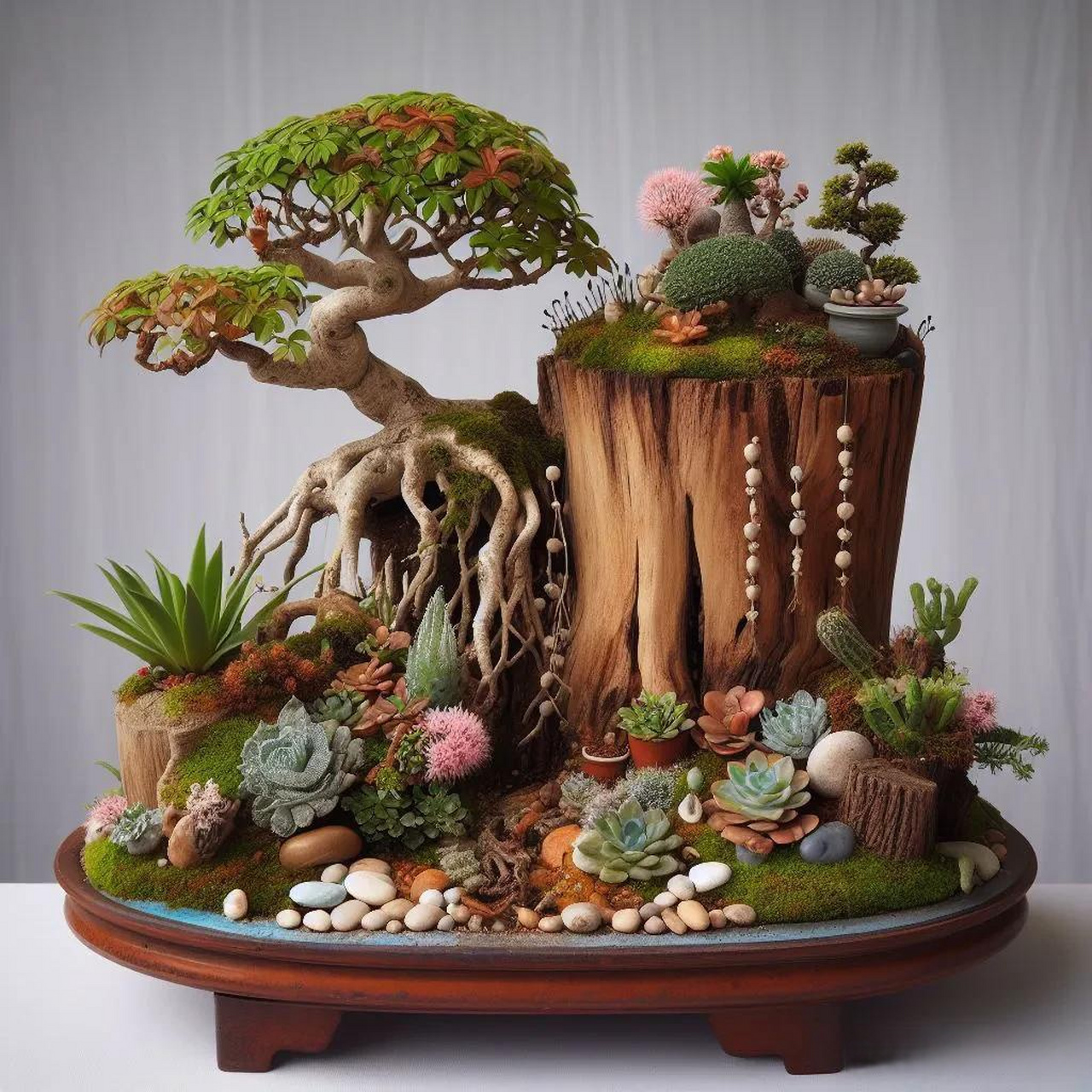 树桩盆景:让你的家变成森林的秘密 树桩盆景是一种既美观又易养的艺术