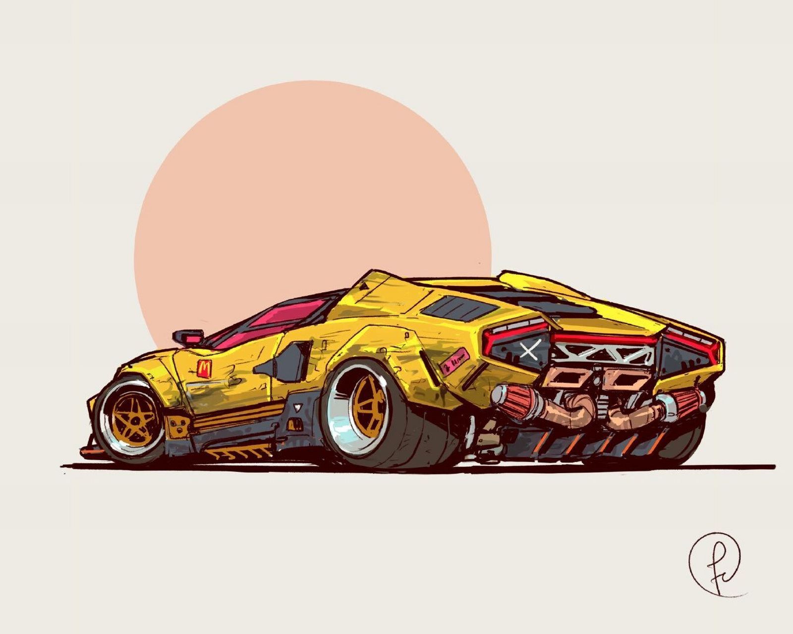 插画分享/末世改装车系列