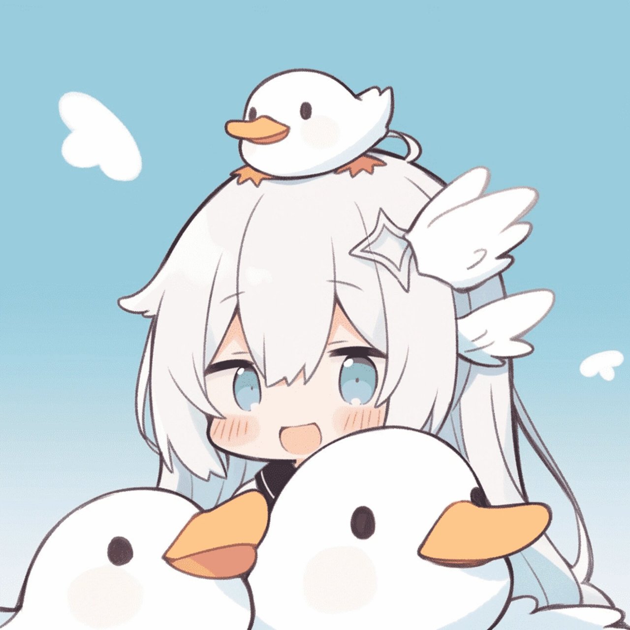 可爱头像|大白鹅ne 抱抱我的大可爱