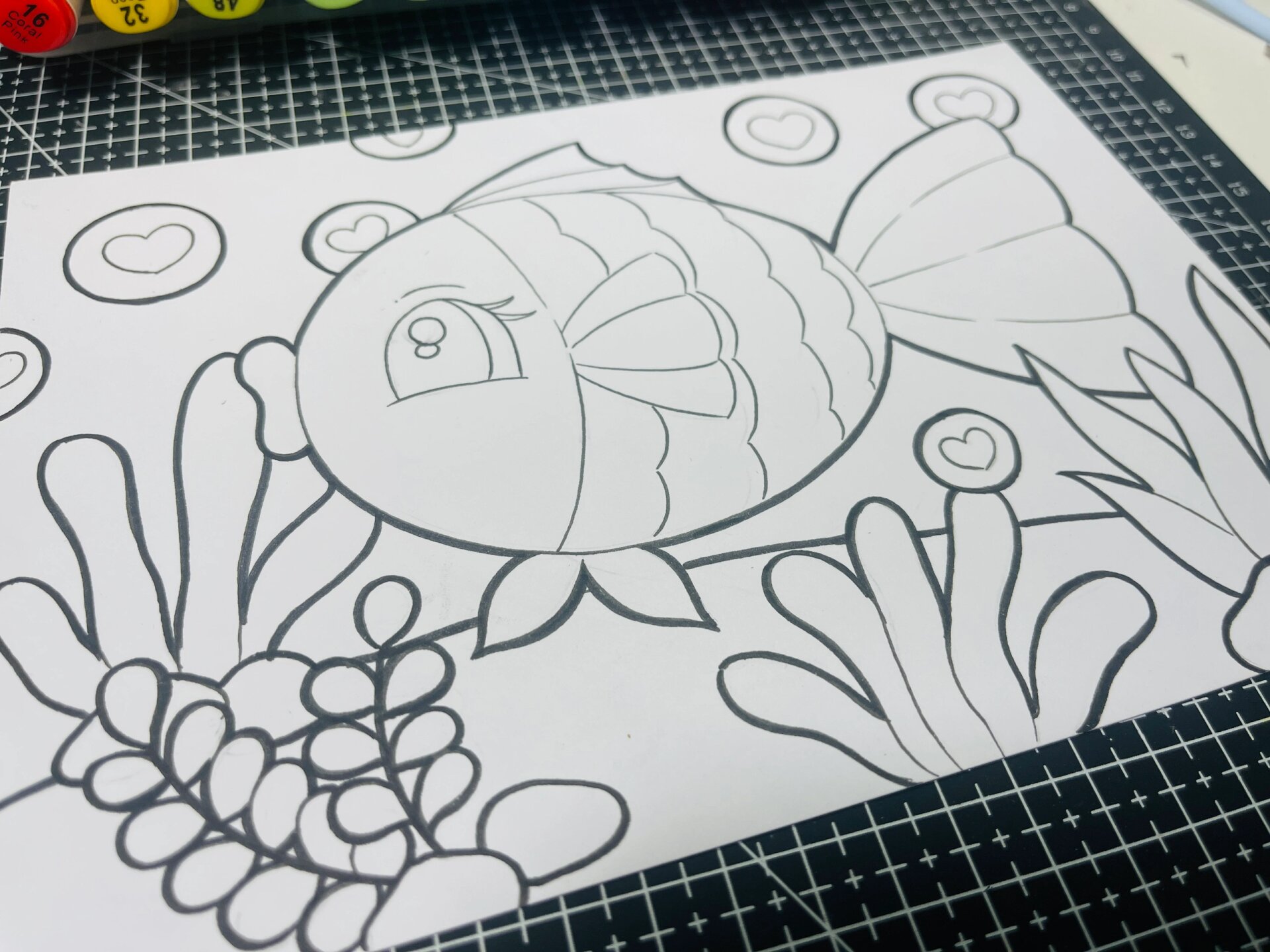 儿童画61彩虹鱼 绘画教程【附过程图】