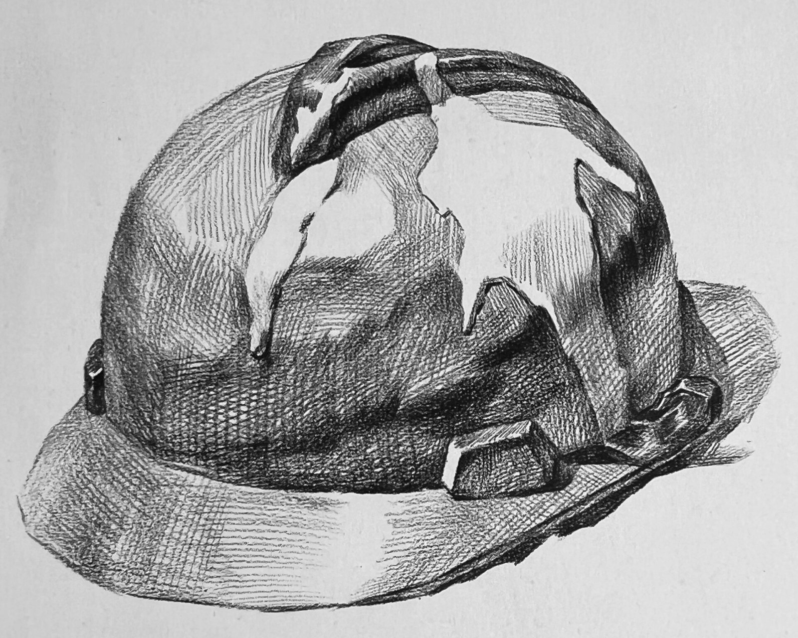 素描安全帽步骤 #素描静物# #素描安全帽