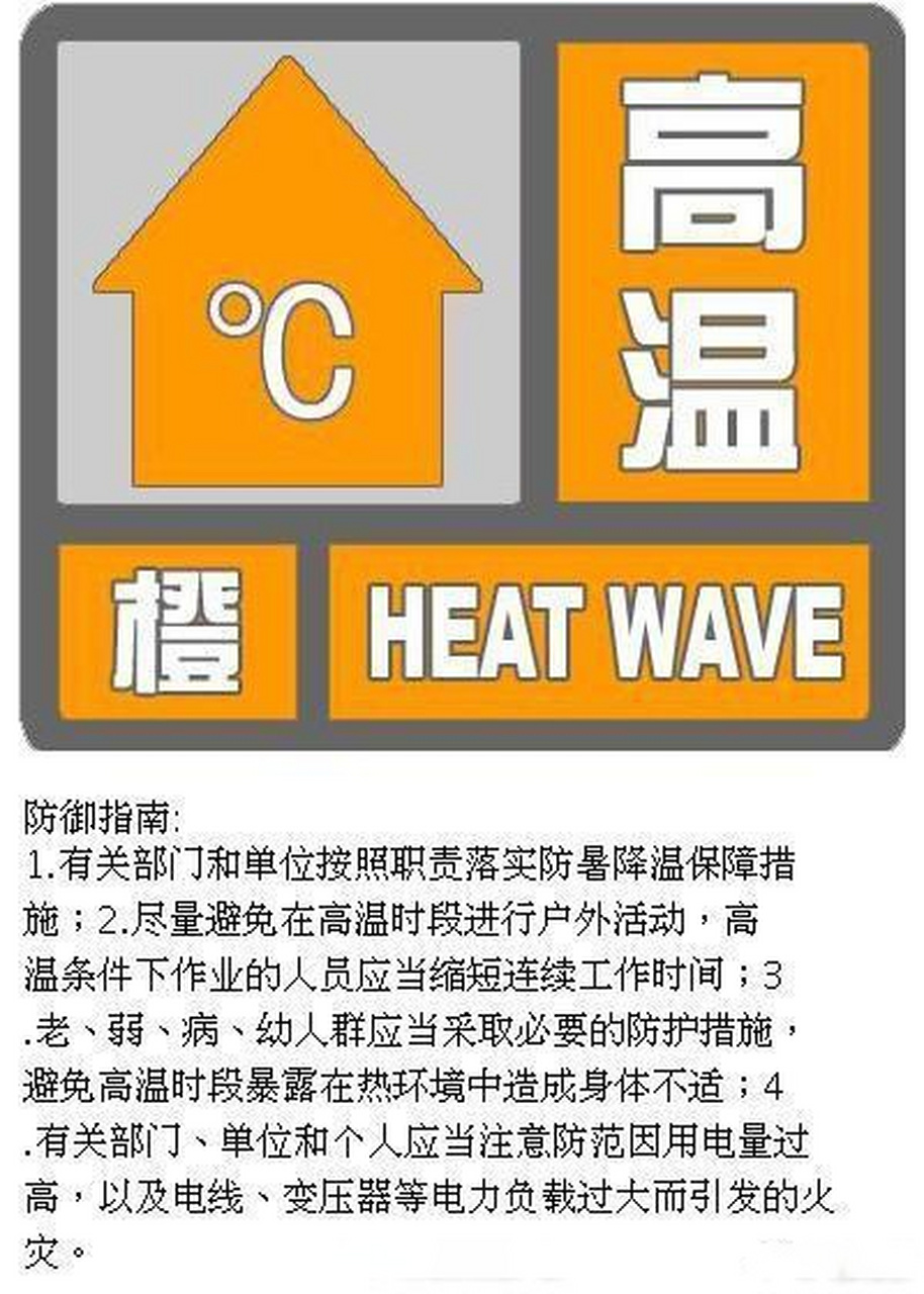 【北京发布高温橙色预警信号】北京市气象台7月5日07时00分发布高温