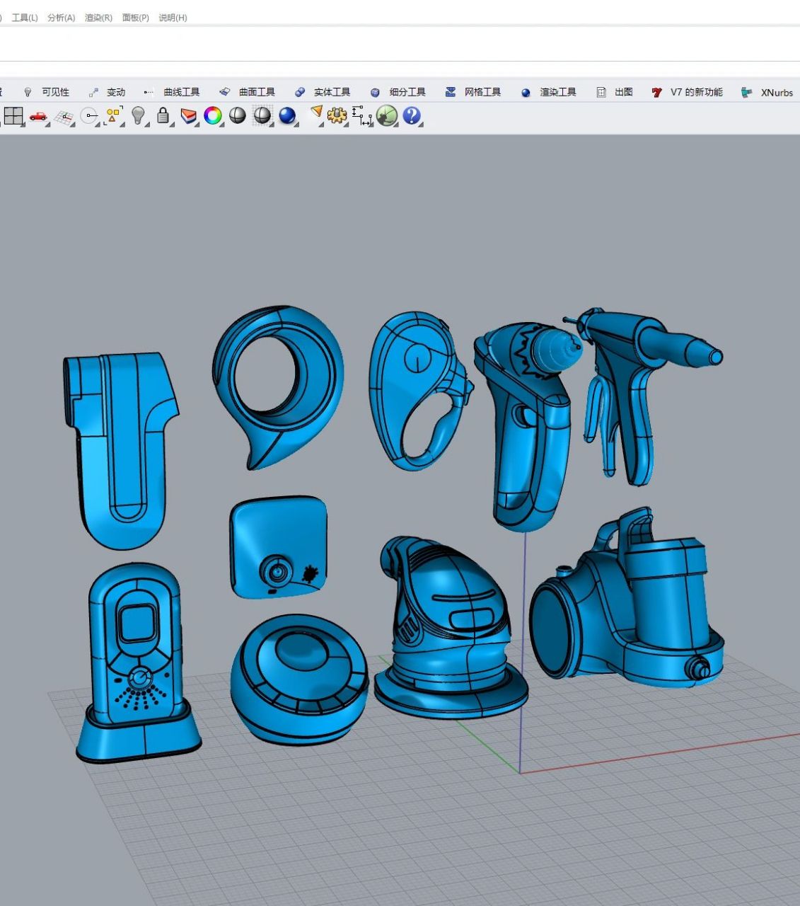 rhino | 犀牛 | 产品建模 曲面 三维模型 当你用曲面nurbs中的强大