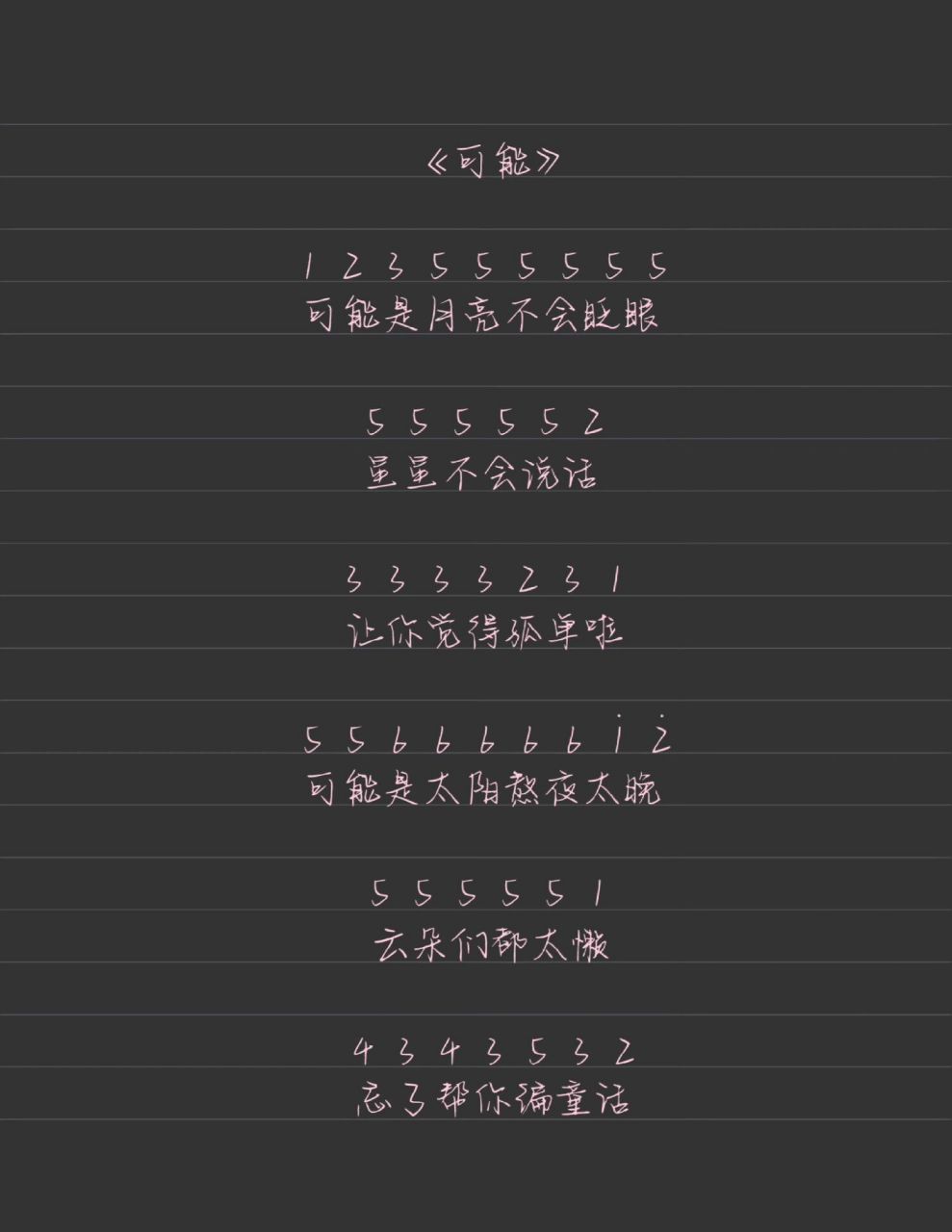 《可能》钢琴拇指琴简谱99