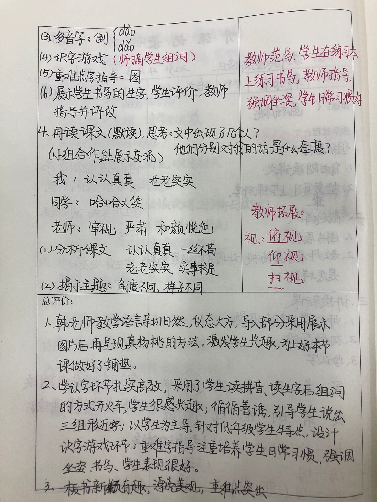 听课记录分享 《画杨桃》