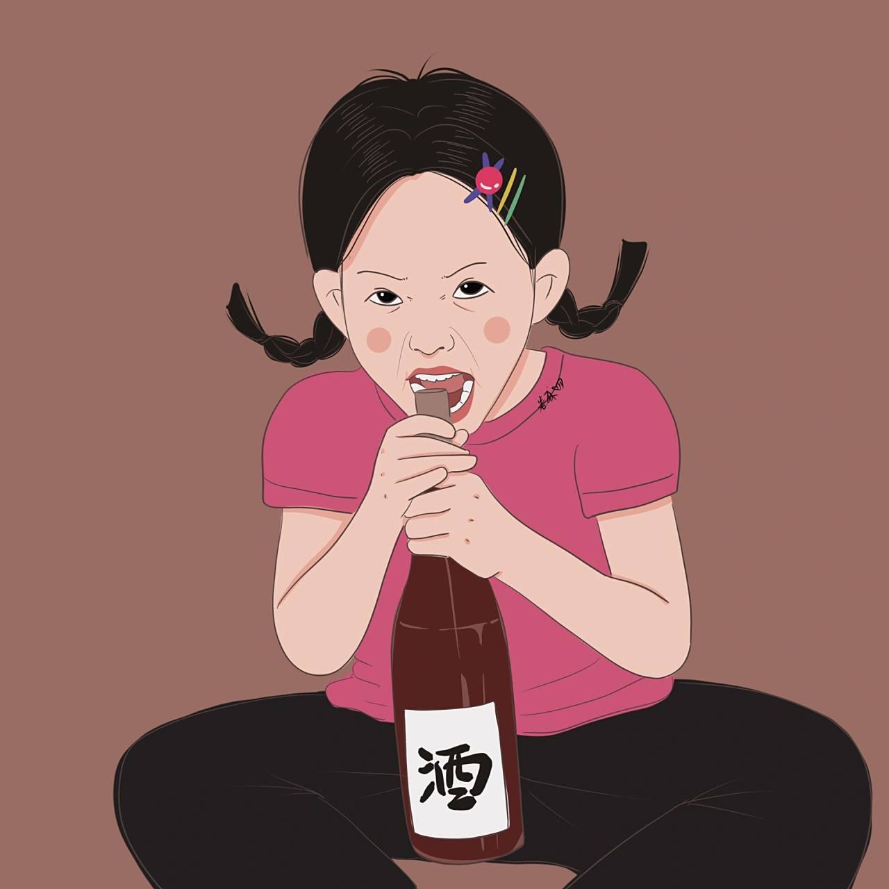 插画 | 头像 | 喝酒喝到醉,荣华又富贵 图片92二改92商用92去