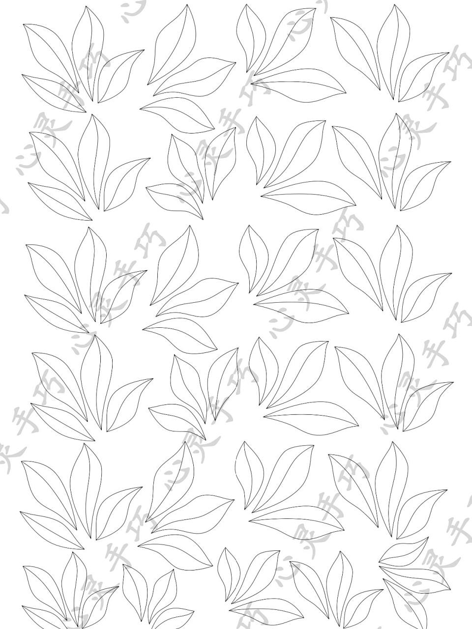 手工缠花设计稿分解图纸:万用叶子 工艺不限 关注 标明出处,可免费