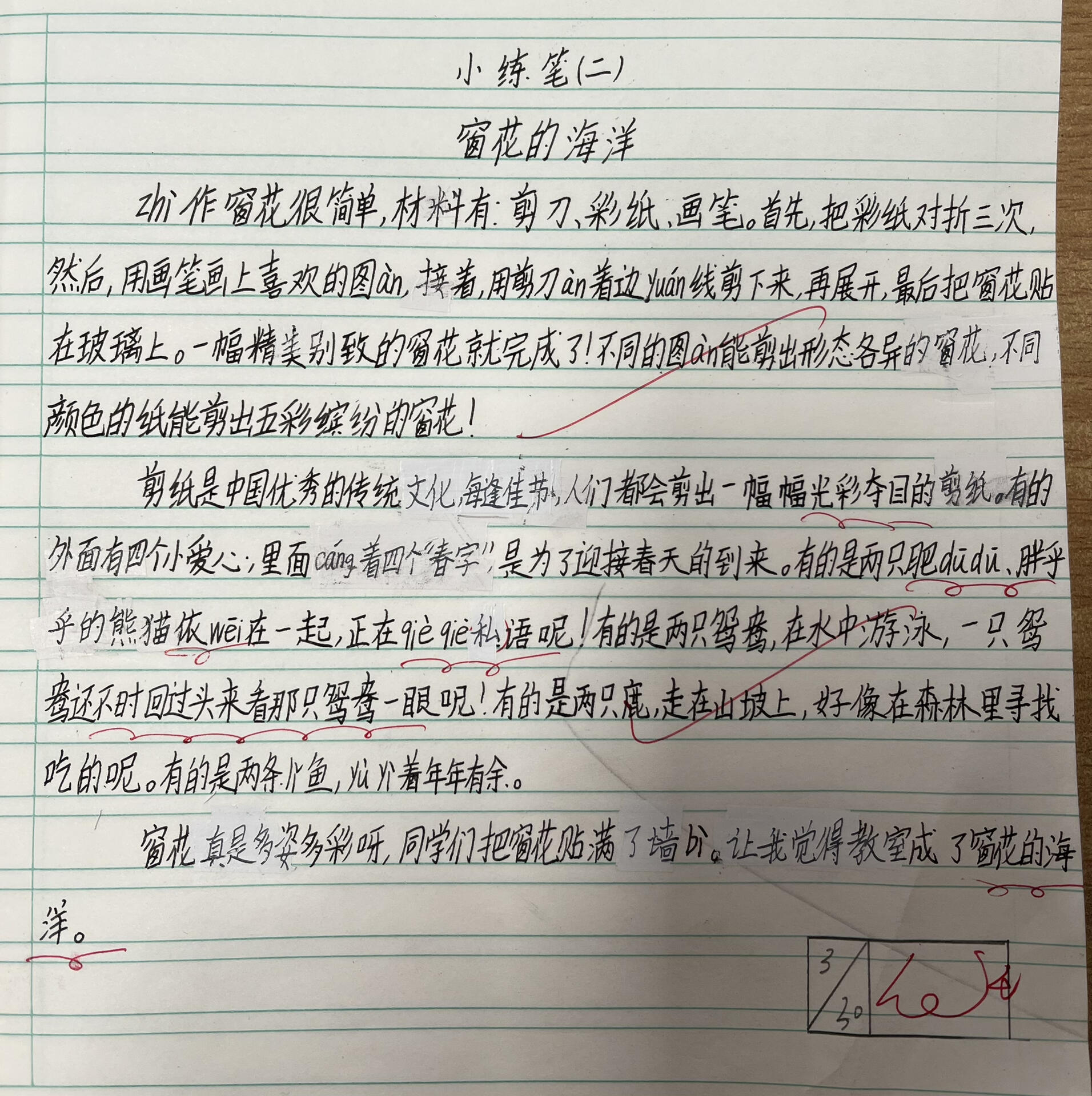 手工制作过程小练笔图片