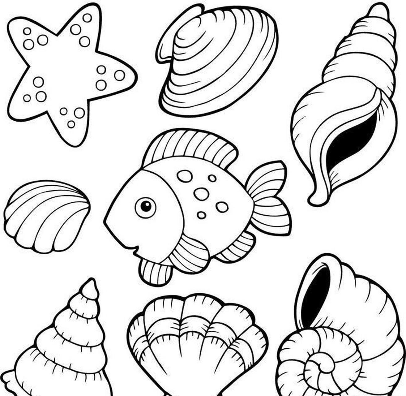 海洋生物简笔画 | 绘画素材