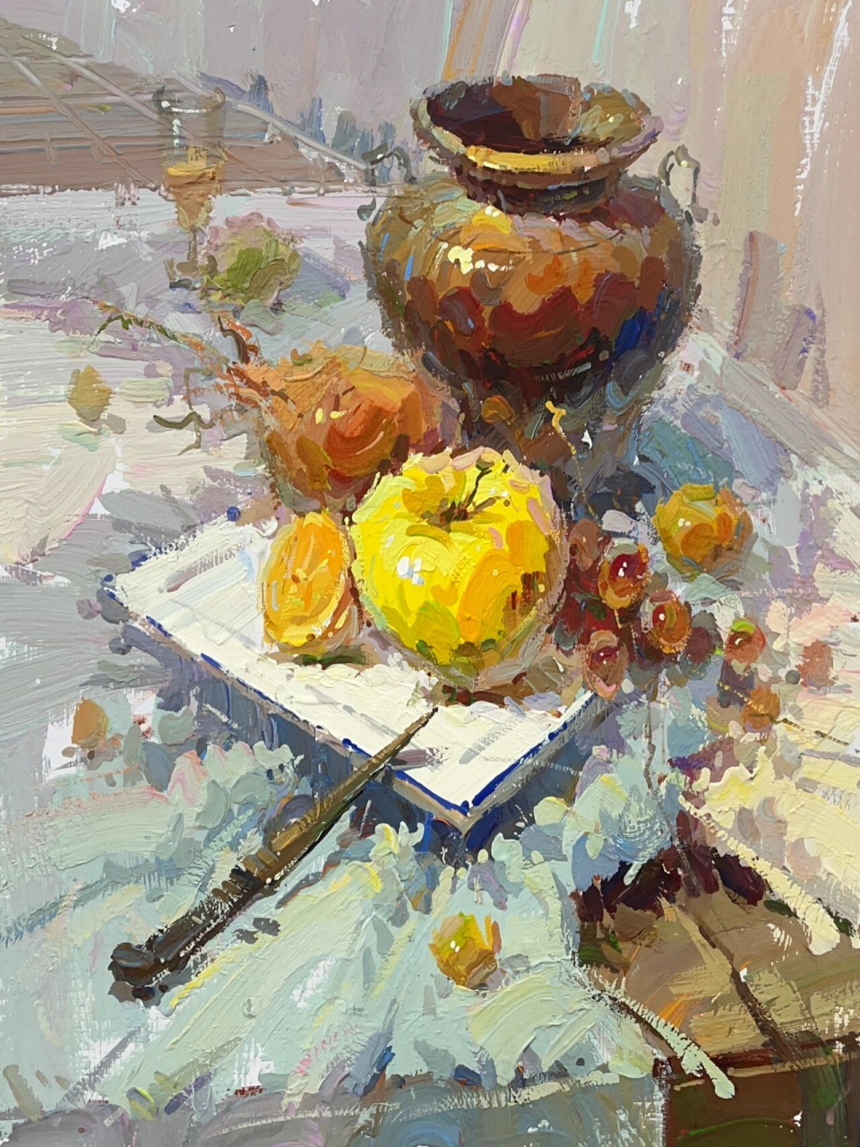 色彩静物水果陶罐类(步骤图)