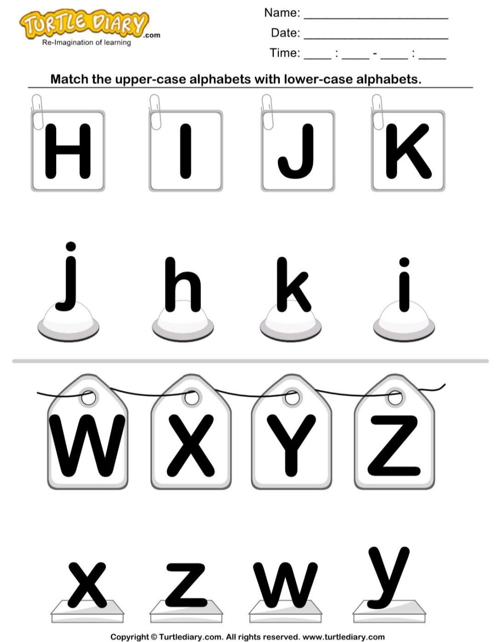50张26个英文字母大小写连线练习70