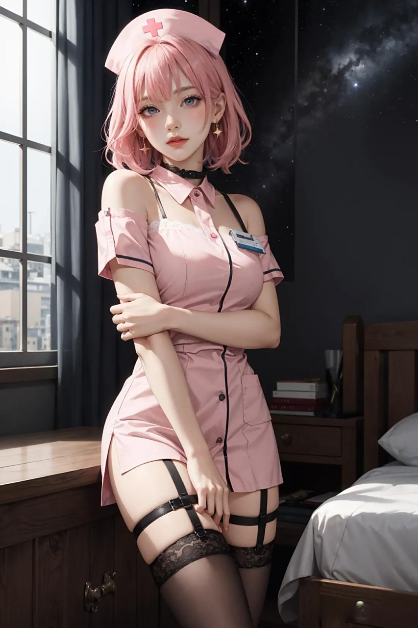 ai粉色护士装美少女