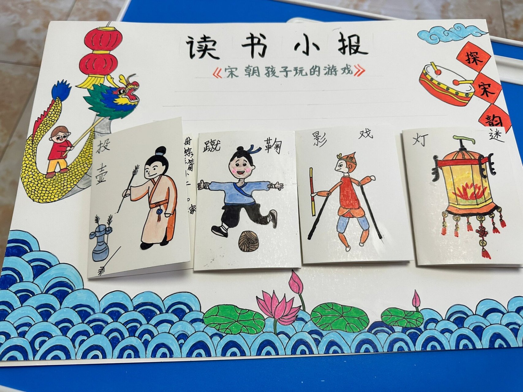 a3手抄报 立体手抄报宋韵读书小报