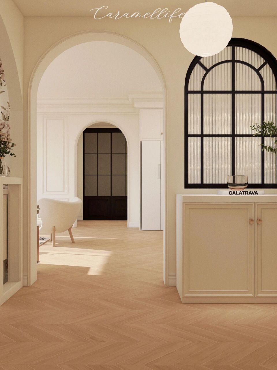 法式复古 鱼骨纹地砖|把浪漫氛围拿捏了~93 整屋以浪漫法式复古为