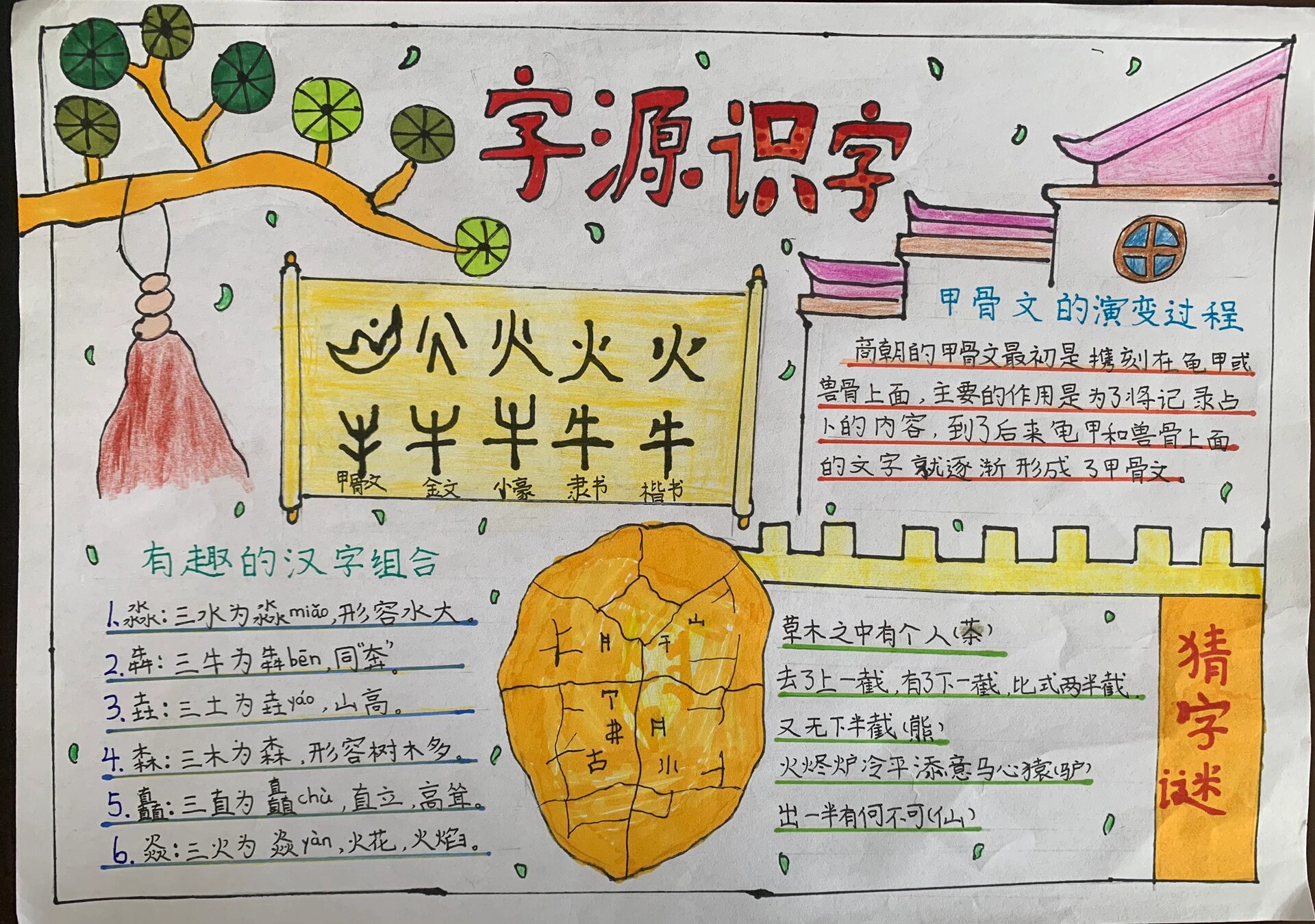 "字源识字"手抄报