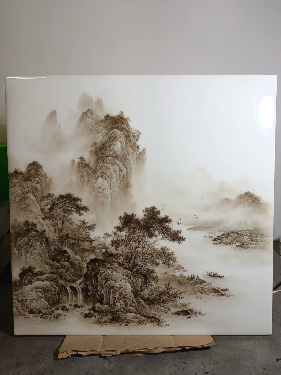 瓷画|张晨光老师的粉彩山水瓷板画作