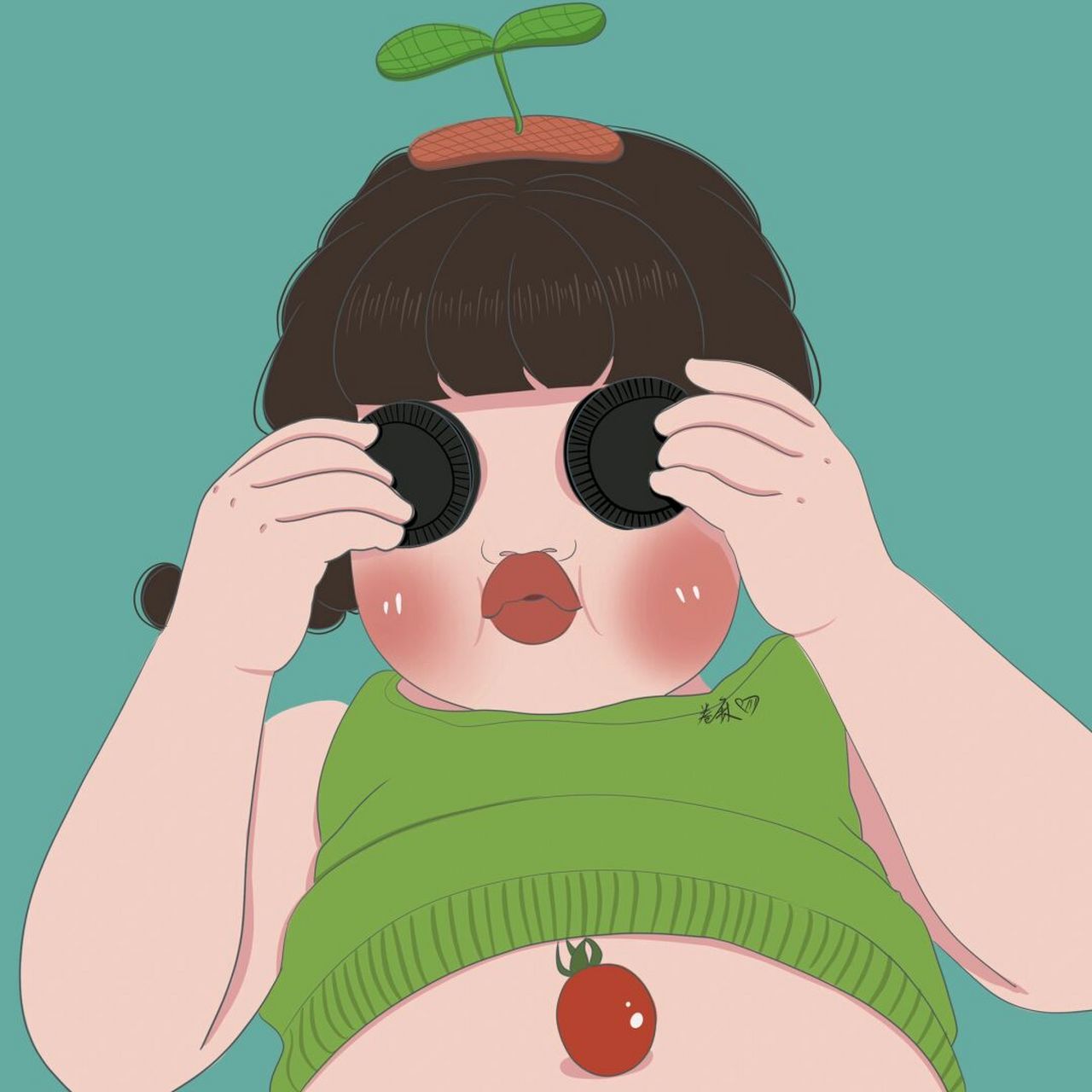 插画 | 头像 |噘嘴吧红屁股脸蛋小屁孩 图片92二改92商用92去