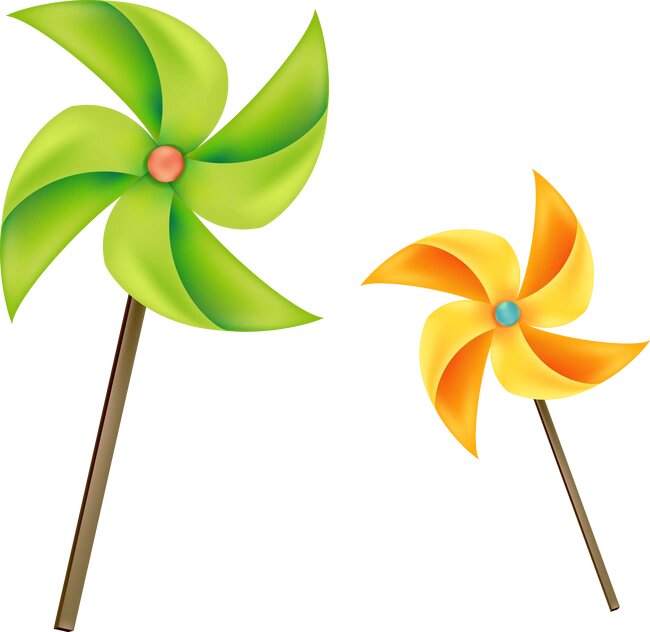 六一儿童节96卡通图案风车97免抠素材