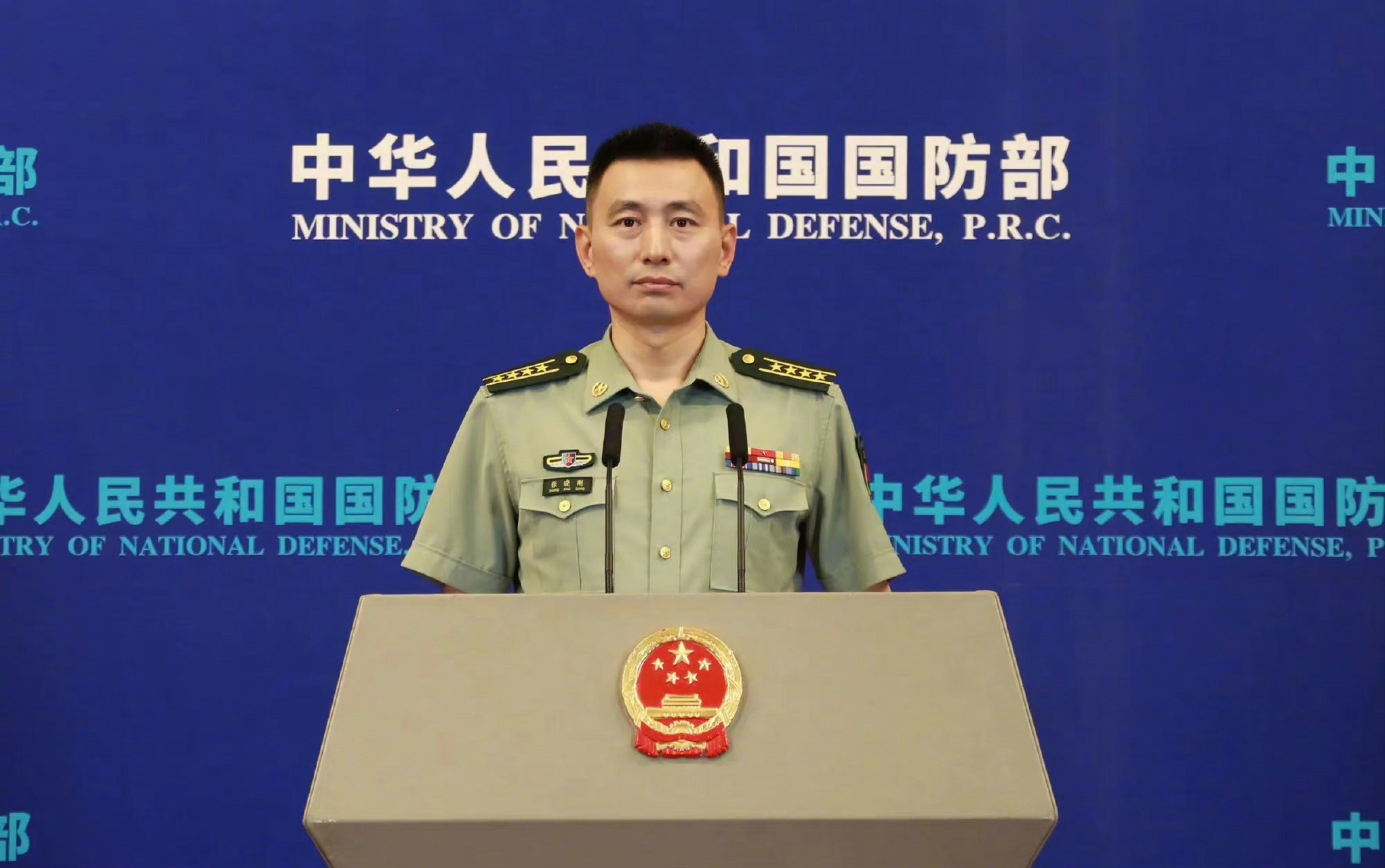 以台制华注定失败以武谋独死路一条】8月25日,国防部新闻发言人张晓刚