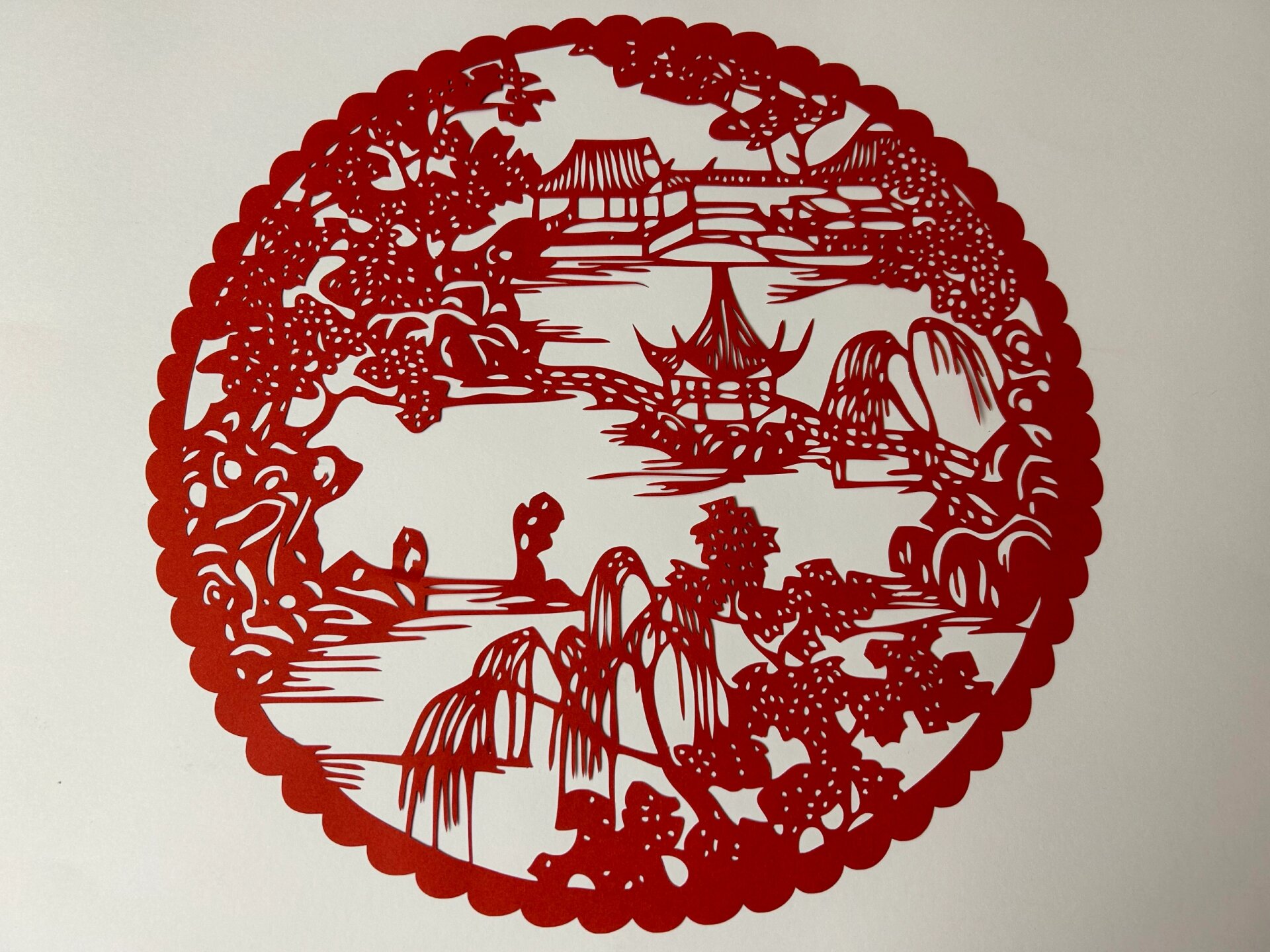 苏州园林剪纸底稿 #剪纸# #中国传统文化# #手工剪纸# ##非遗