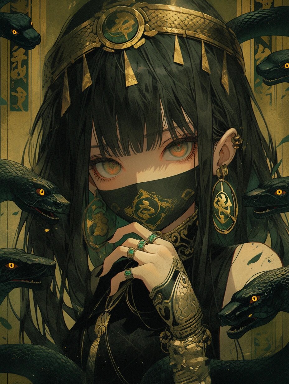 女生头像|十二生肖系列-【蛇】