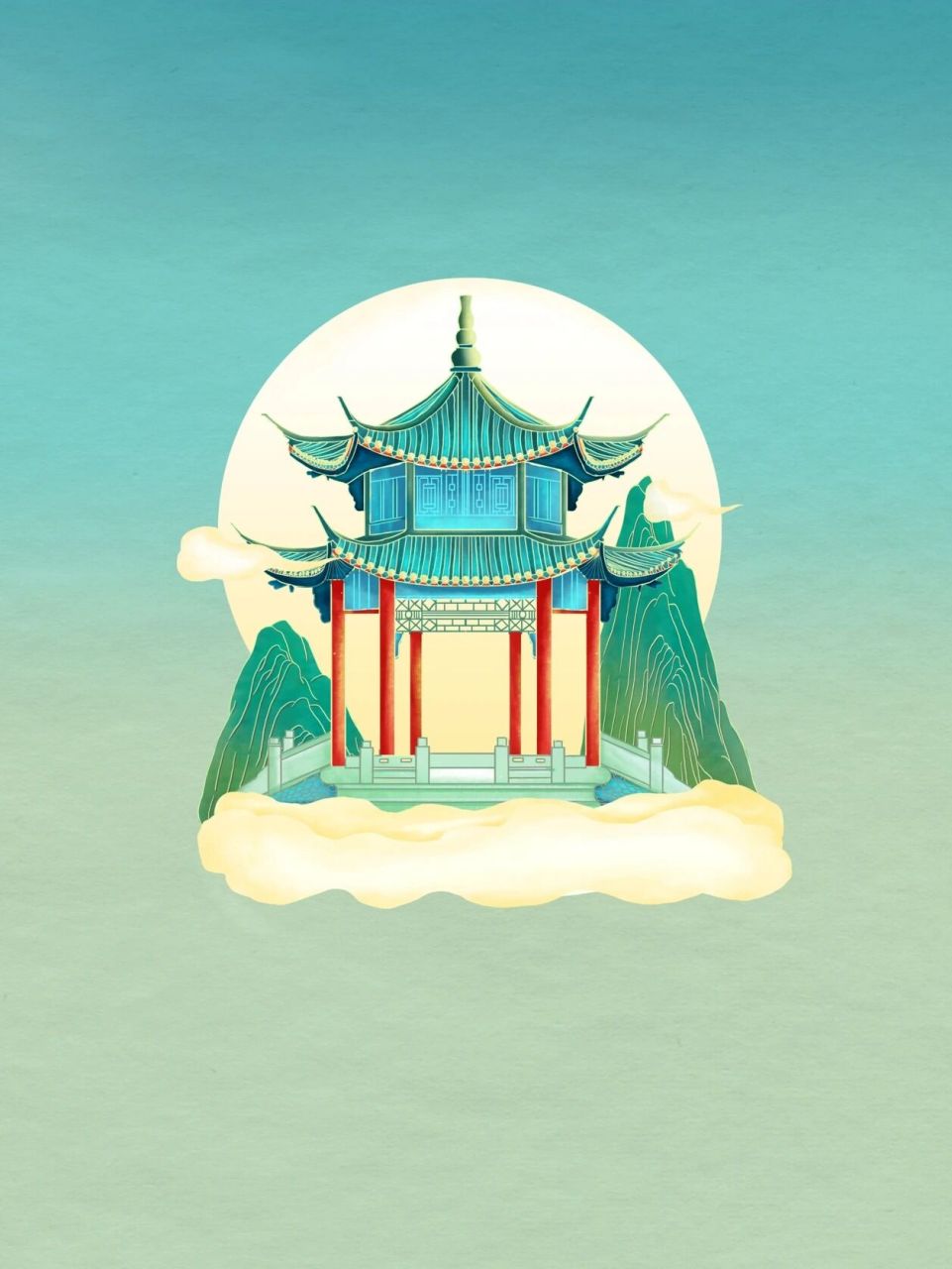 95今天就为uu们带来这组国潮古建筑免抠素材.