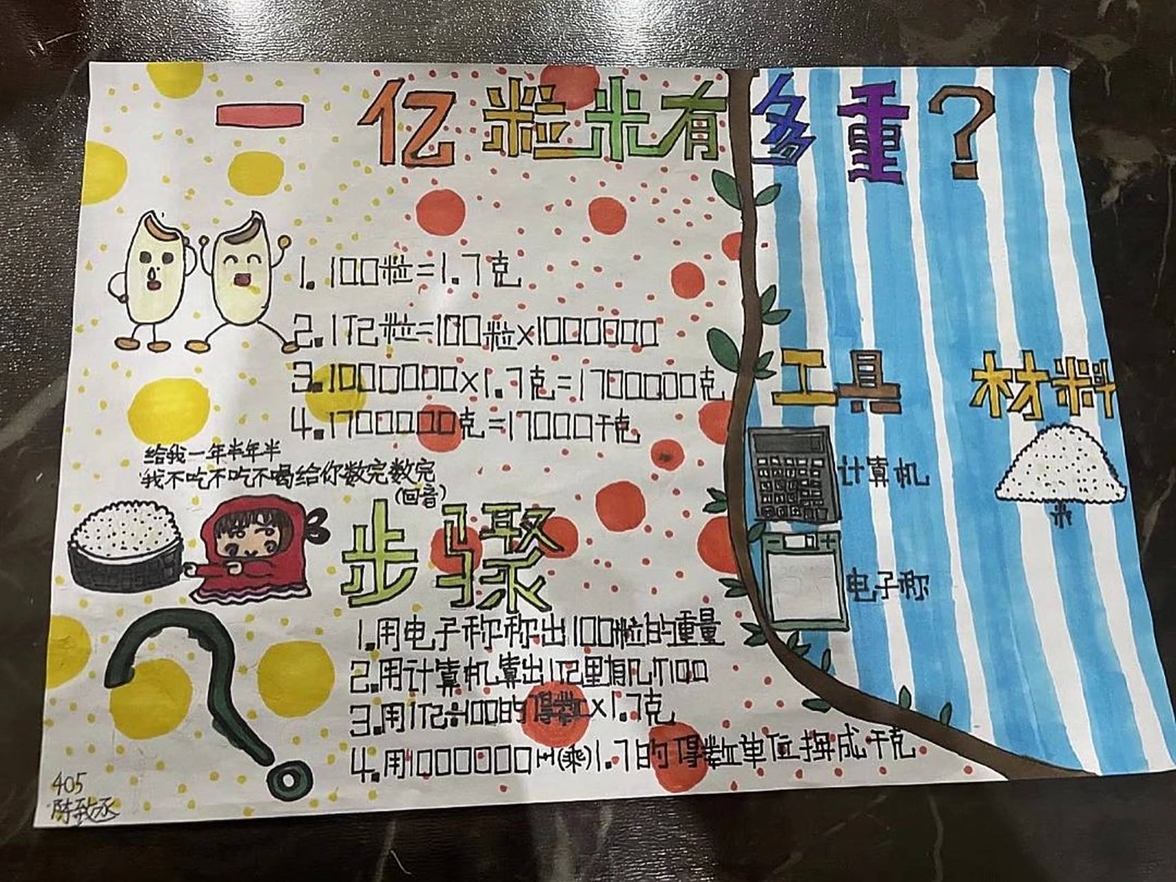 思维导图 灰尘的旅行 一亿粒米有多重      四年级下