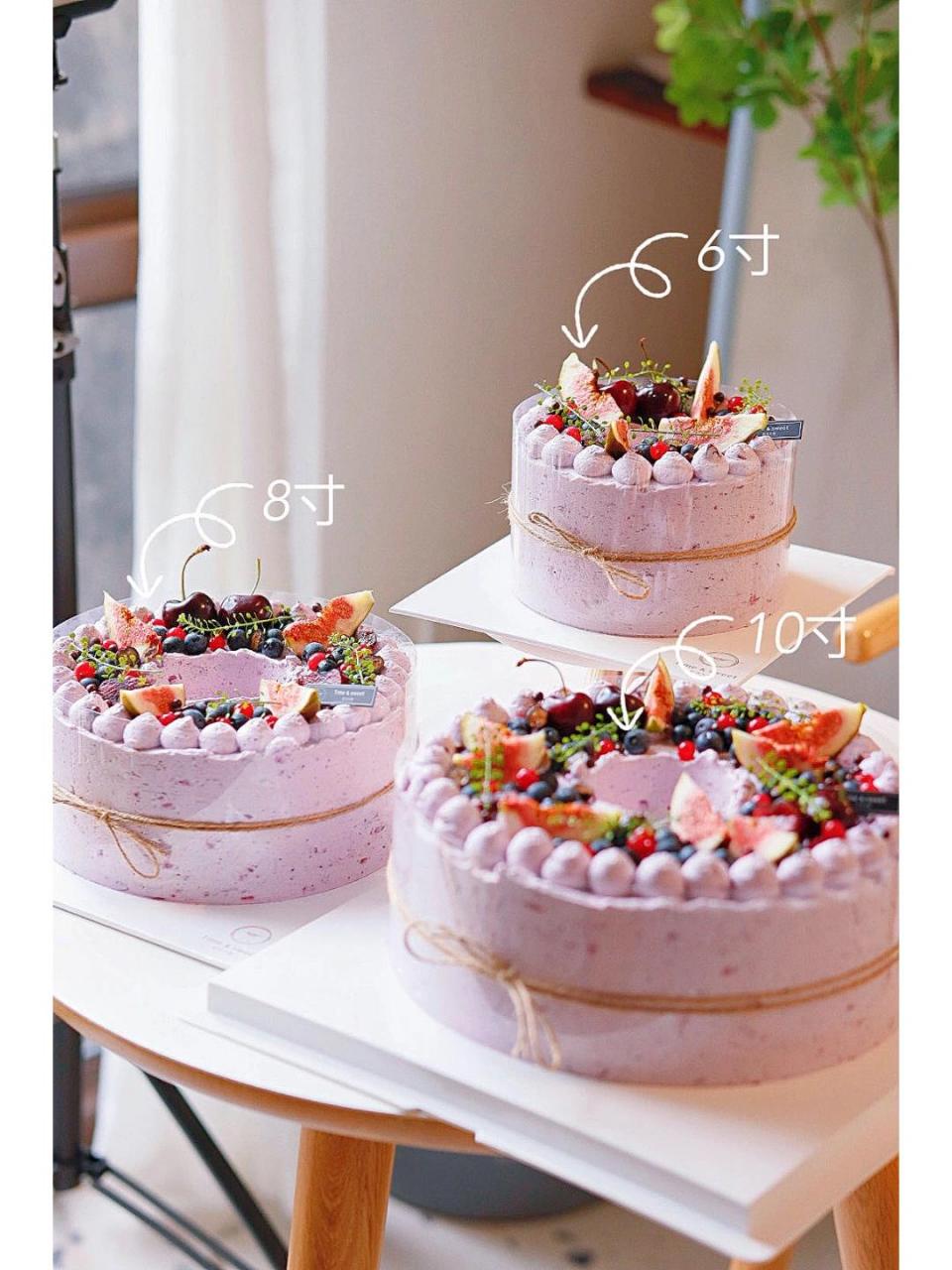 6寸和8寸蛋糕对比照图片