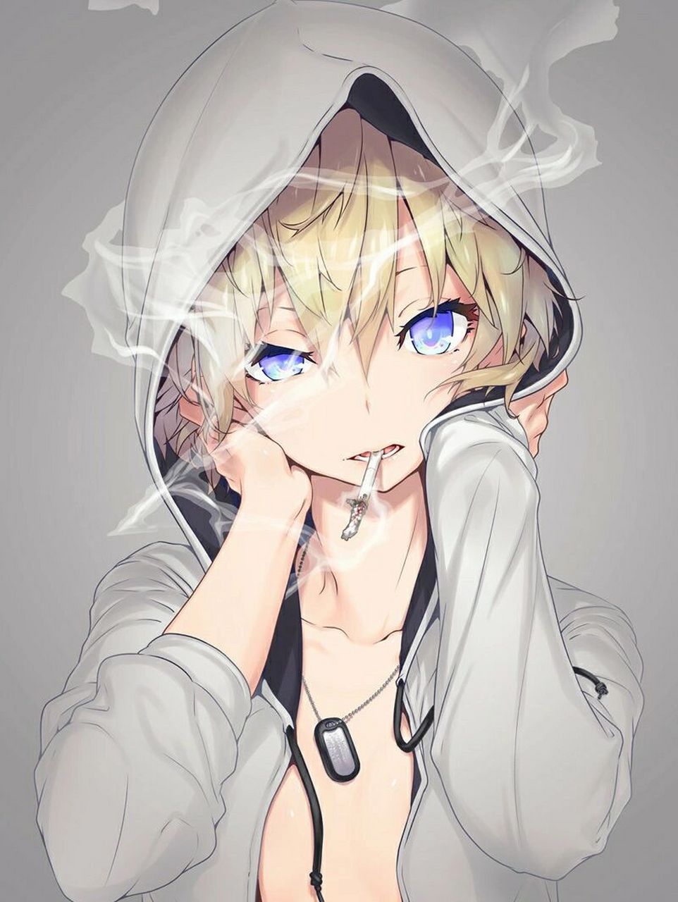 手机壁纸|二次元动漫抽烟人物竖版壁纸分享 感觉小姐姐抽起来更好看