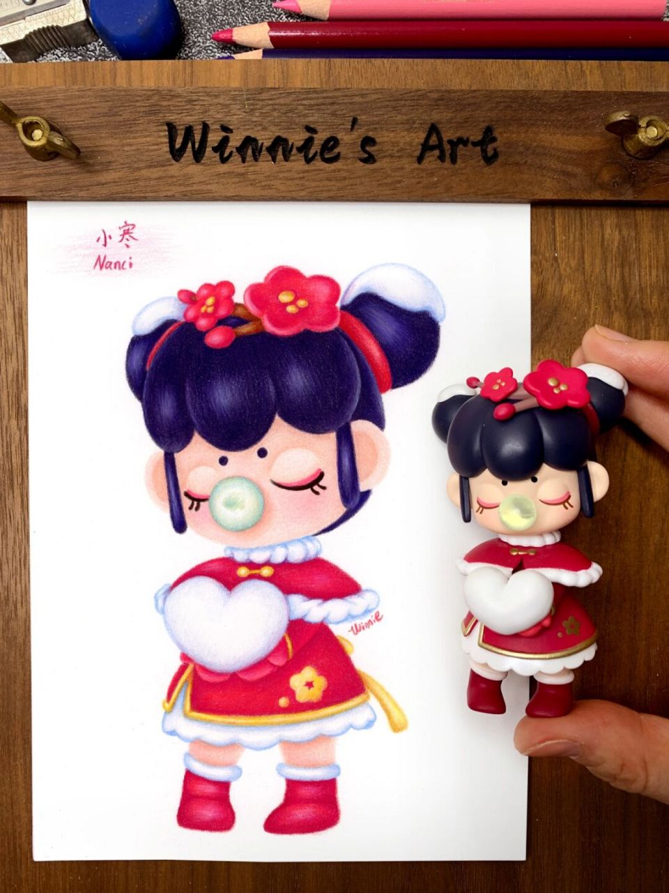 【手绘彩铅盲盒】nanci二十四节气小寒/附线稿 老规矩:完整绘画过程