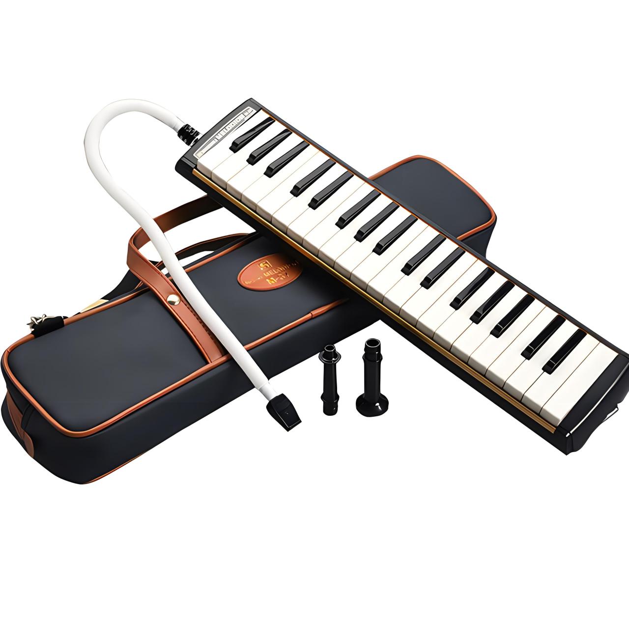 口风琴图片 口风琴,英文名melodica,是一种结合了键盘和吹奏的乐器,其