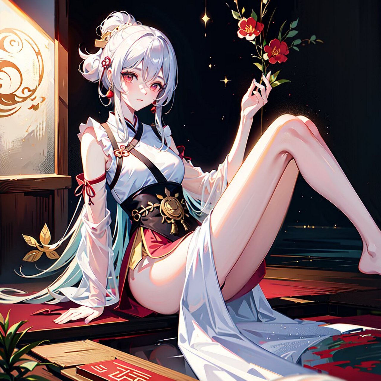 头像#白发古风少女