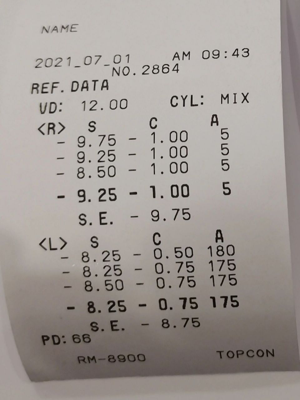 招教你怎么看验光单 右眼r 左眼l 近视度数看s 散光度数看c a表示轴位