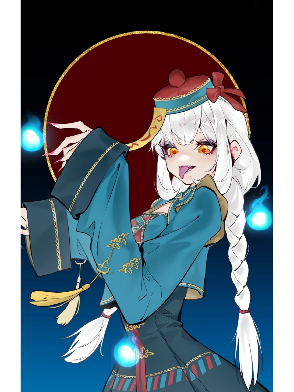 你们要的小僵尸头像来啦～ #樱姬lolita小僵尸# #二次元头像##板绘