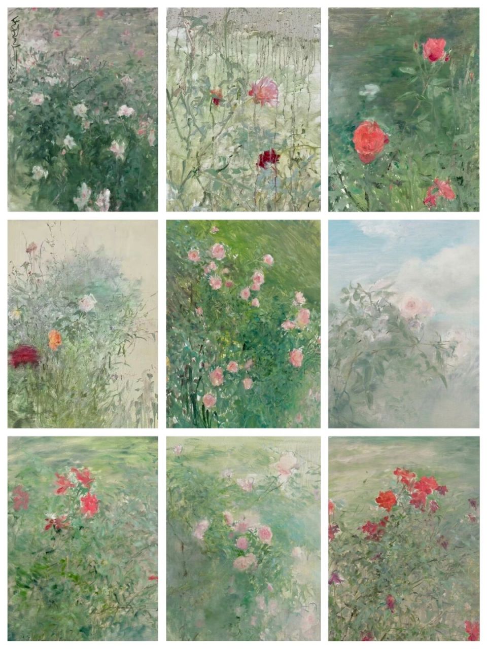 何多苓 杂花写生 #艺术家分享# #每日艺术家# #来自星星的艺术家