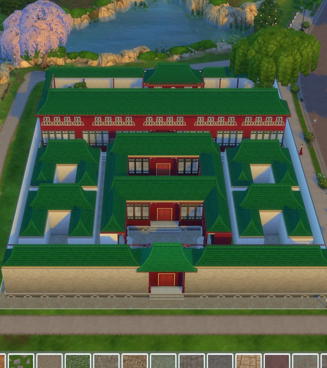 清朝王府 整体俯瞰图 参考荣王府仿建 太美了吧～ 	 之前建造的宋朝