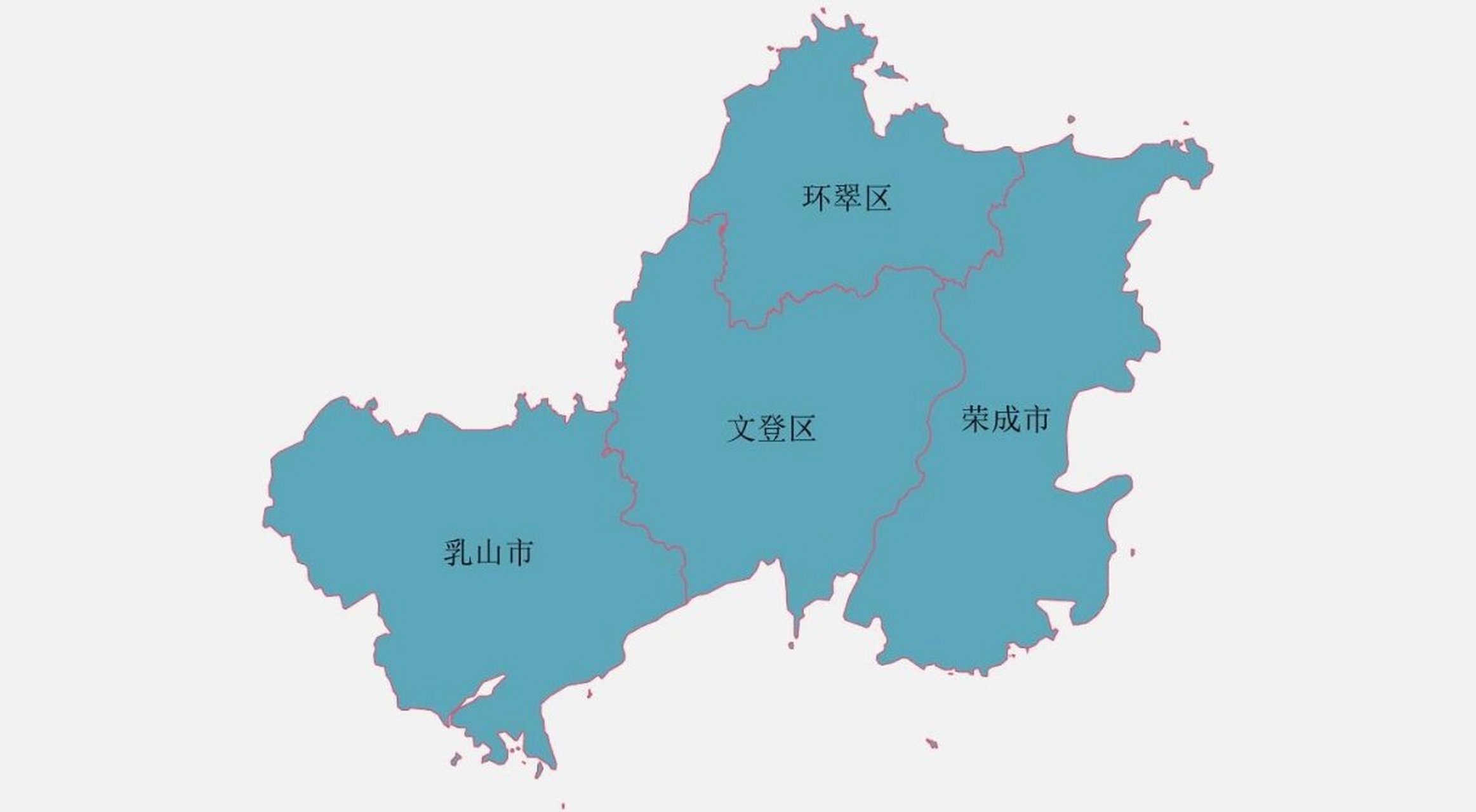 山东省各市政区图(十二):威海市 威海市总面积0.