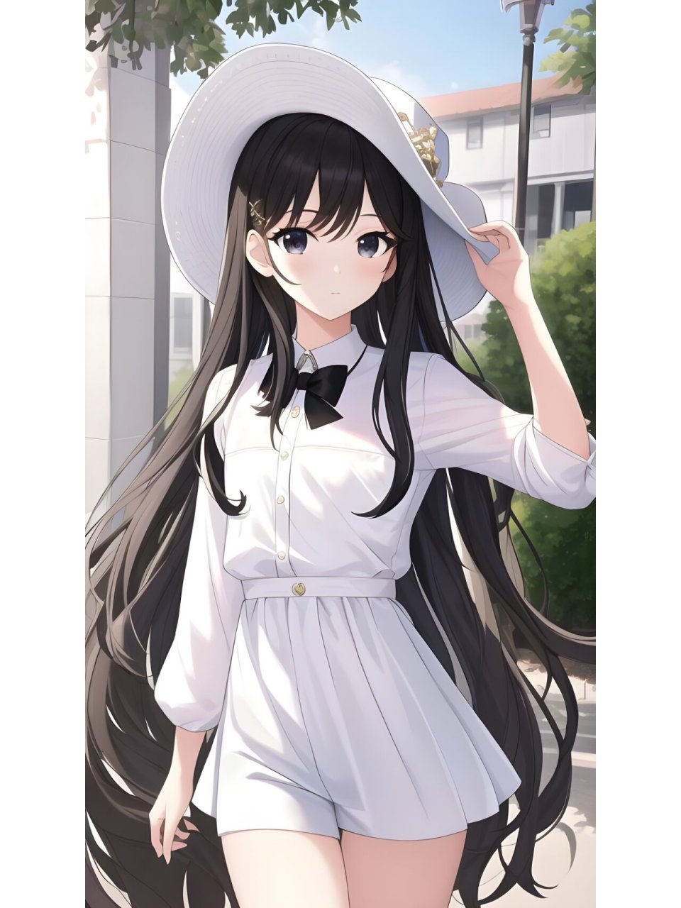 长发飘逸阳光女孩成长,动漫二次元绘画人物