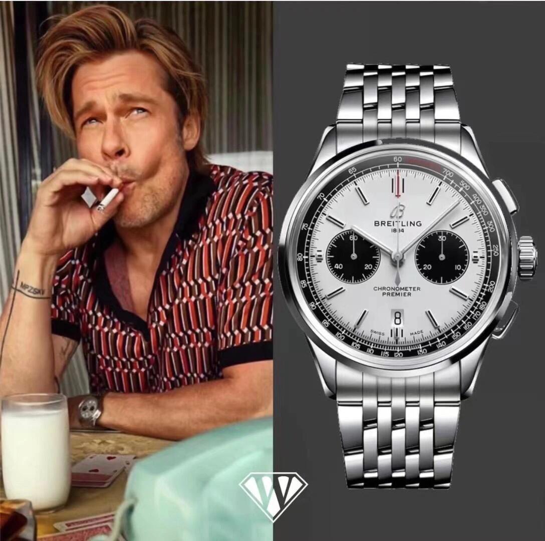 百年灵 布拉德皮特和百年灵璞雅腕表6015