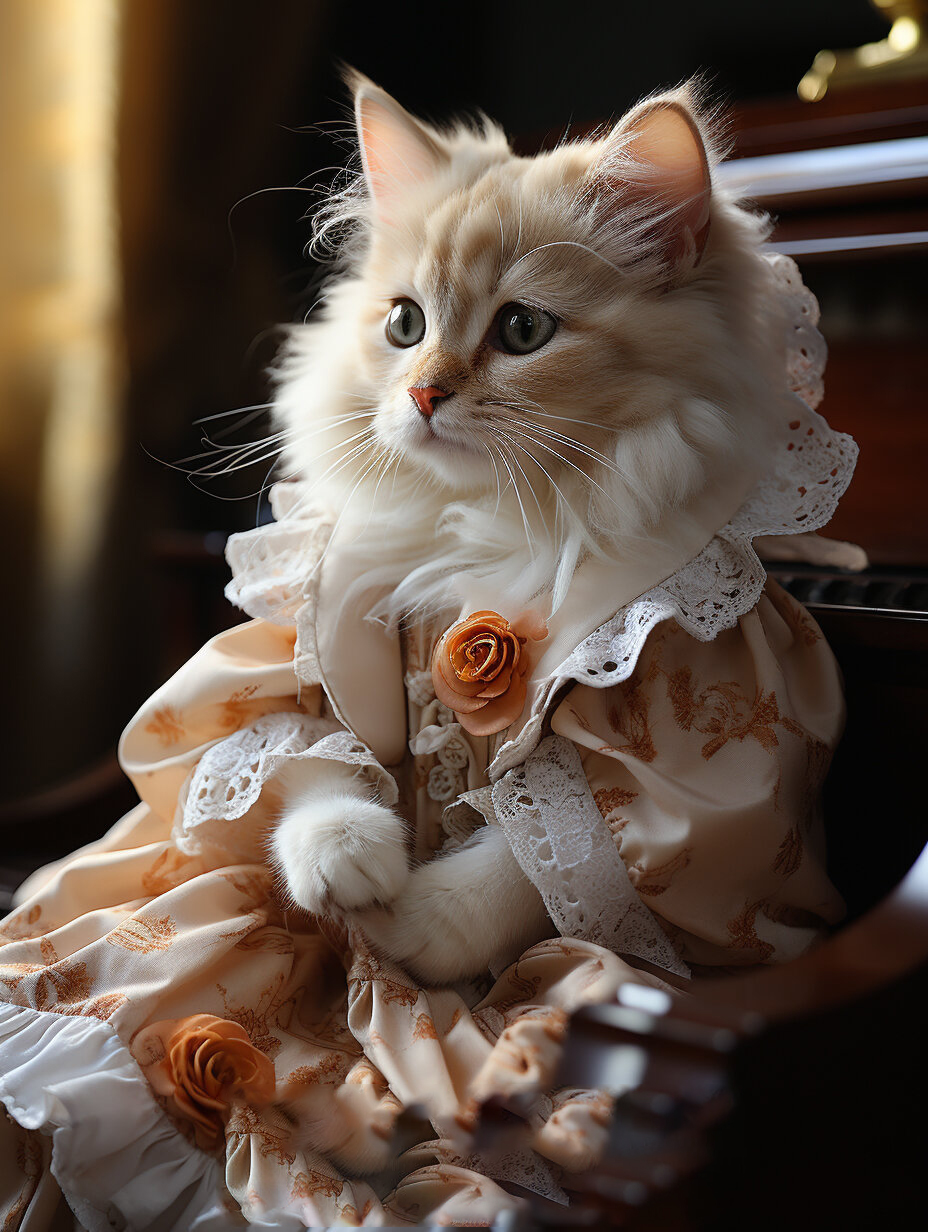 93 如果一只小猫咪会弹钢琴,那会是怎样的一幅画面呢?