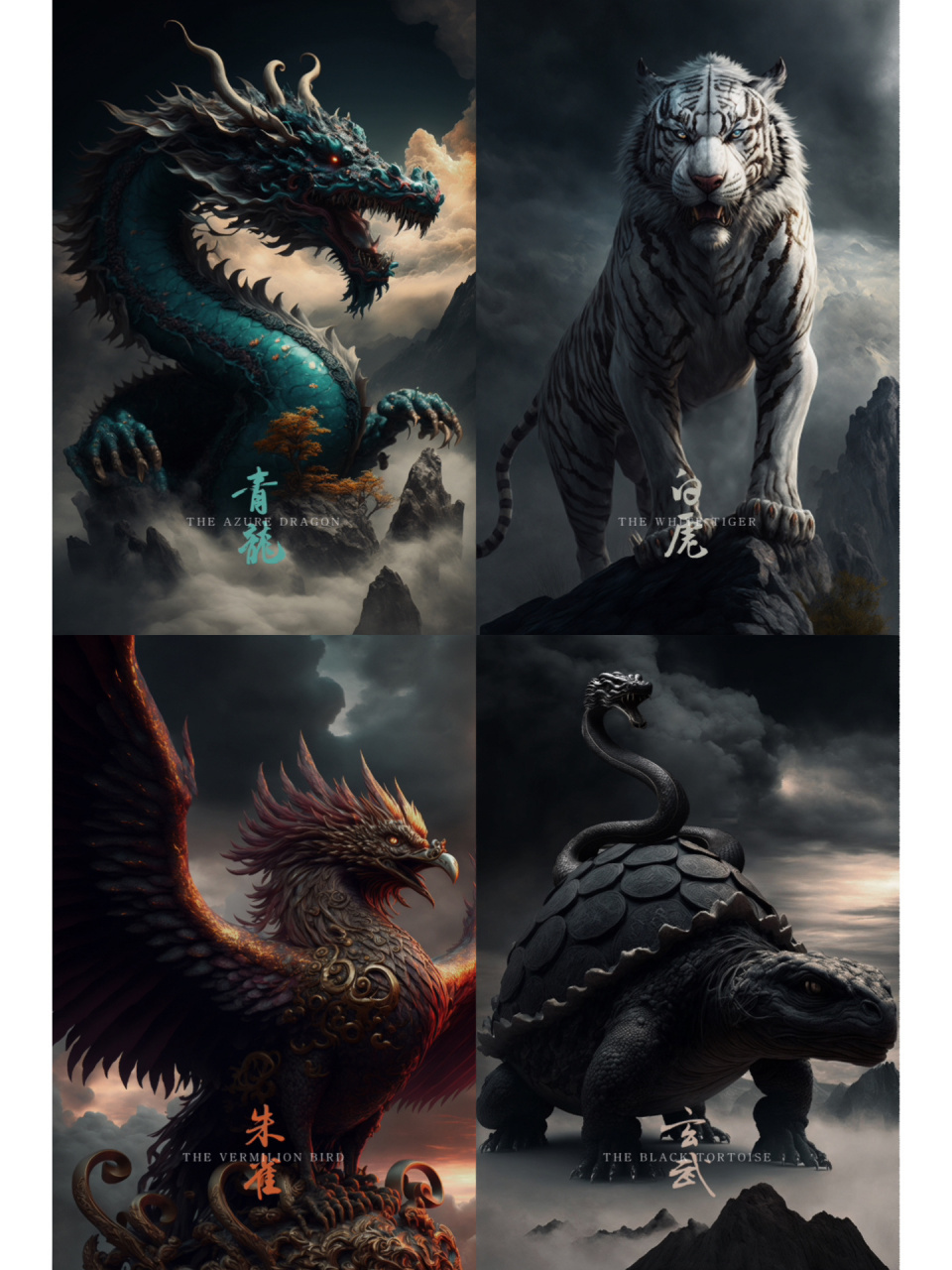 ai绘画|十分钟绘制上古四神兽!