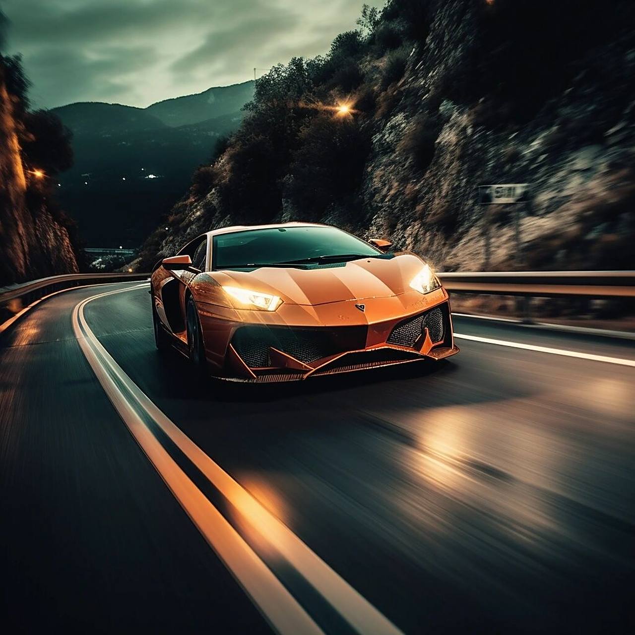 94157215 山道超跑系列头像 这个系列的头像以在山道中疾驰的