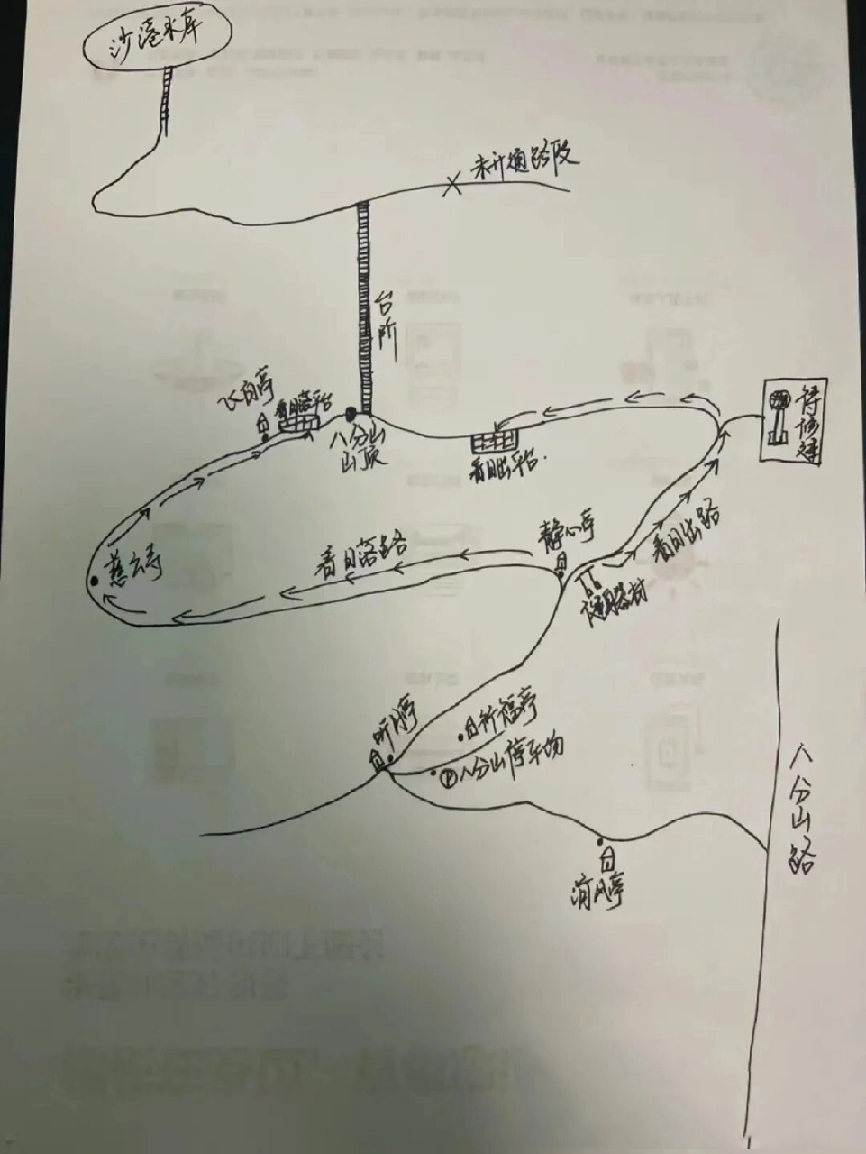 八分山徒步线路图片