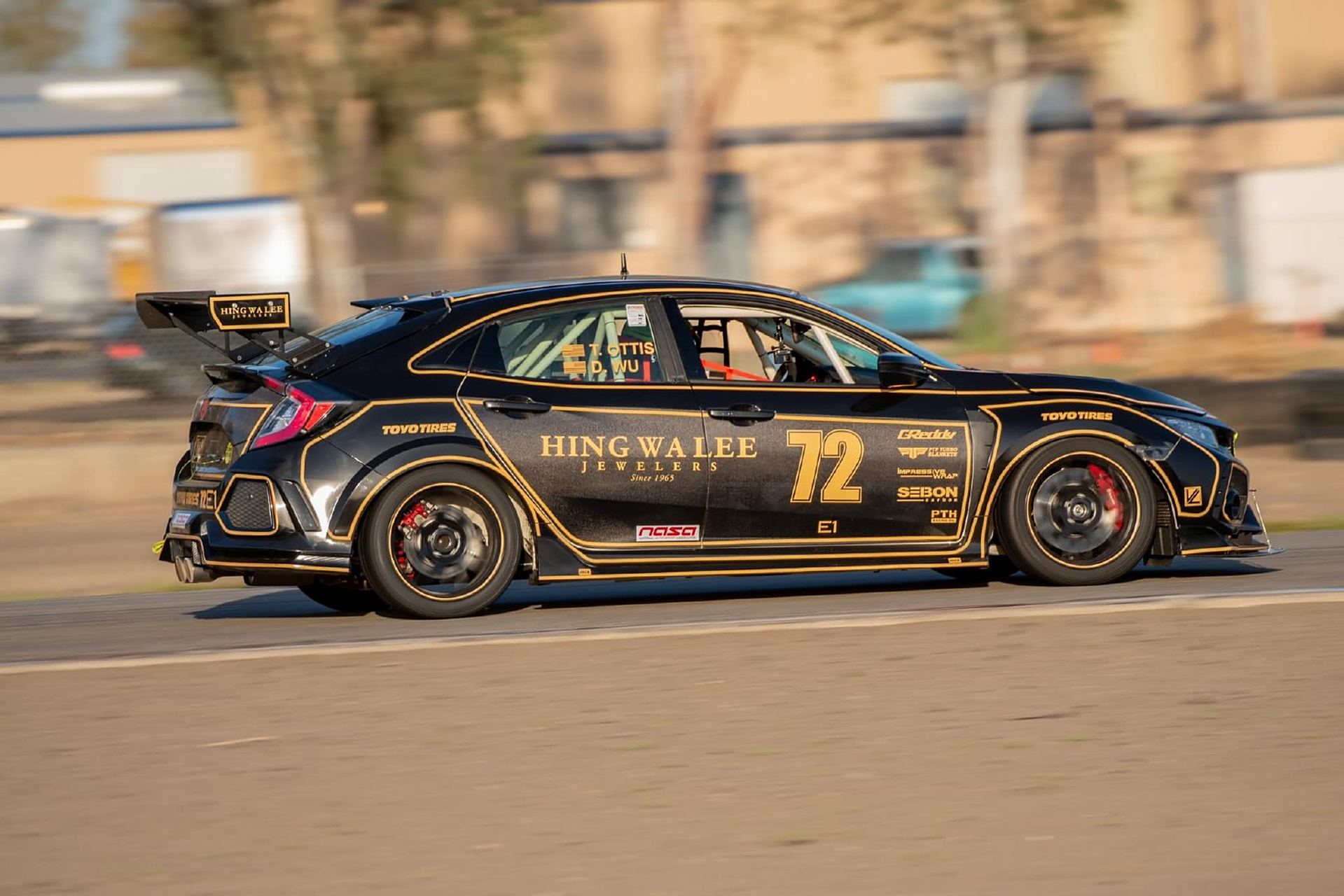 吴彦祖驾驶本田思域type r赛车出战美国werc西部耐力锦标赛.#赛车